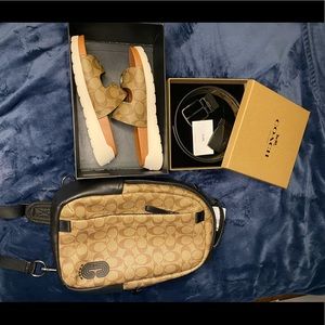 Shoes bags an belt